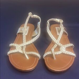 Steve Madden Gold Braided Sandals